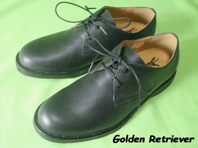  Golden Retriever / ゴールデンレトリバー プレーントゥ 本革スムースレザーシューズ ラバーソール 黒/ブラック Size 25.5cm(25.5cm)｜売買されたオークション情報、yahooの商品情報をアーカイブ公開 - 25.5cm