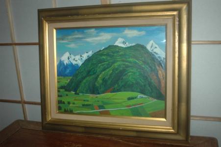 品質保証，お買い得 Ｆ４９１ 浅生田光司 作 山 雪山 チロル 田舎 風景の油彩画作品(自然、風景画)｜売買されたオークション情報、yahooの商品情報をアーカイブ公開 - オークファン 自然、風景画