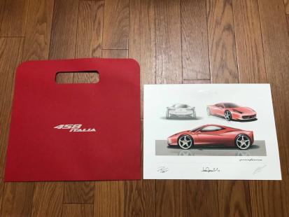 非売品】 フェラーリ 458 イタリア リトグラフ Ferrari 458 ITALIA