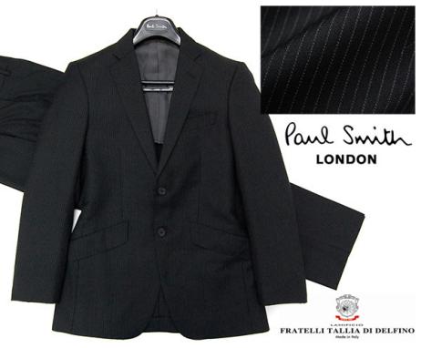 【美品】Paul Smith London デルフィノSuper120’sスーツ 美品8万 ポールスミスロンドンxデルフィノ Paul Smith LONDON x