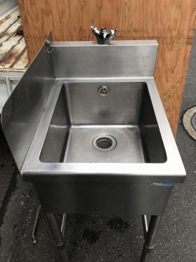 店舗 業務用 ☆ステンレス カラン付シンク 中古 [引き取り可能] 【公式