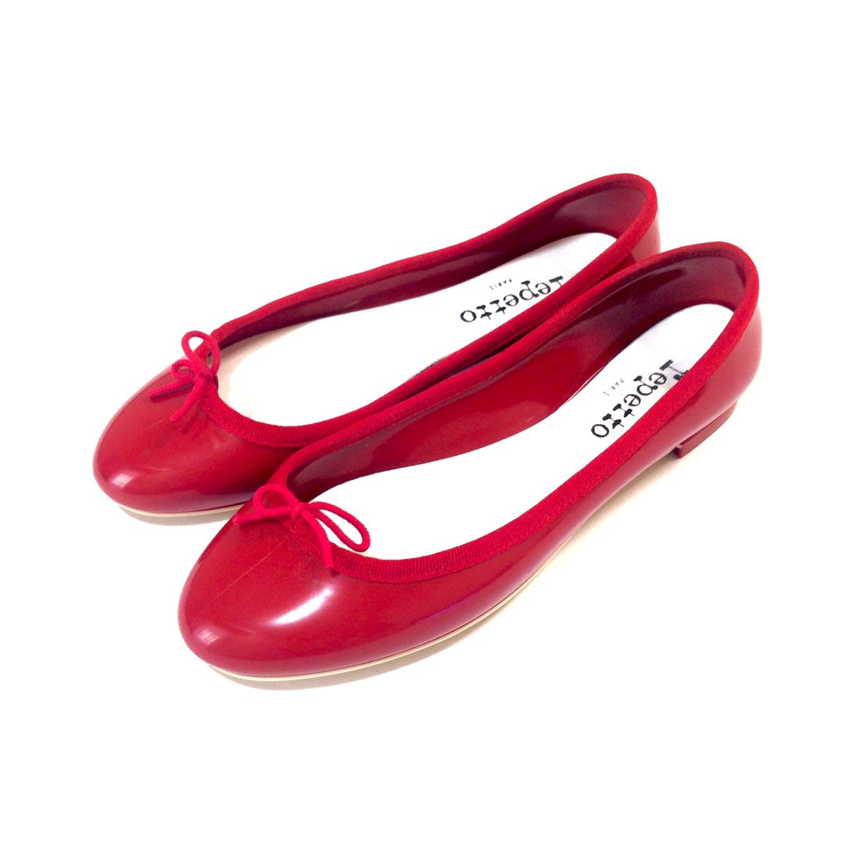 【新品】repetto フラットシューズ 37 レッド 中古】repetto レペット フラットシューズ レッド 37 サンドリオン