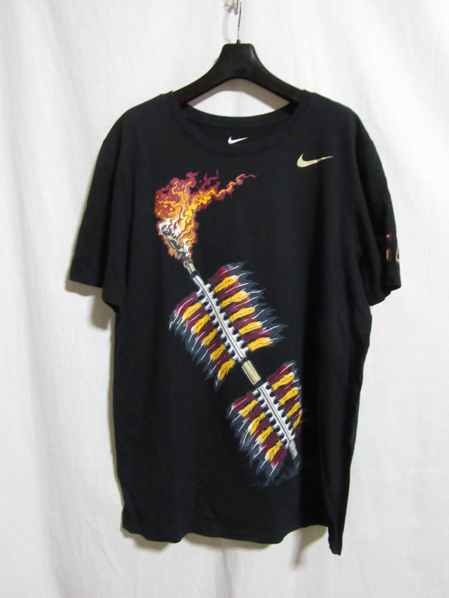 ナイキ☆NIKE☆FSU☆グラフィックデザインTシャツ☆メンズL☆スポーツ☆大学☆D8