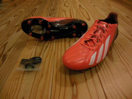 【新品】　アディダス（adidas）アディゼロ F50　SG　LEA 　インフラレッド×ランニングホワイト×ブラック　25.5cm