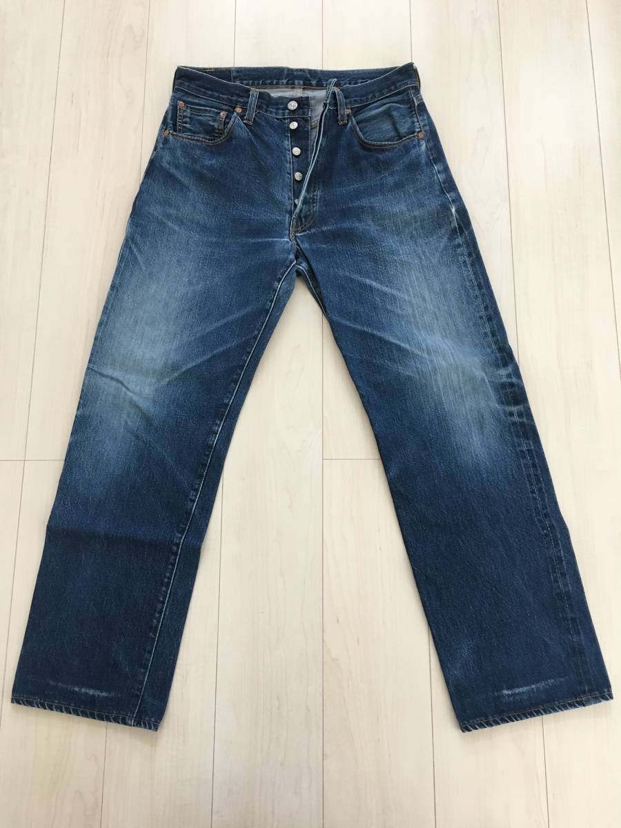 ☆リーバイス501XX復刻バレンシア工場ボタン裏555 W34L36縦落ち美色 