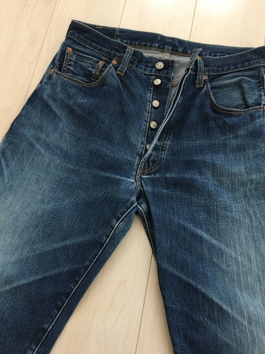 ☆リーバイス501XX復刻バレンシア工場ボタン裏555 W34L36縦落ち美色 
