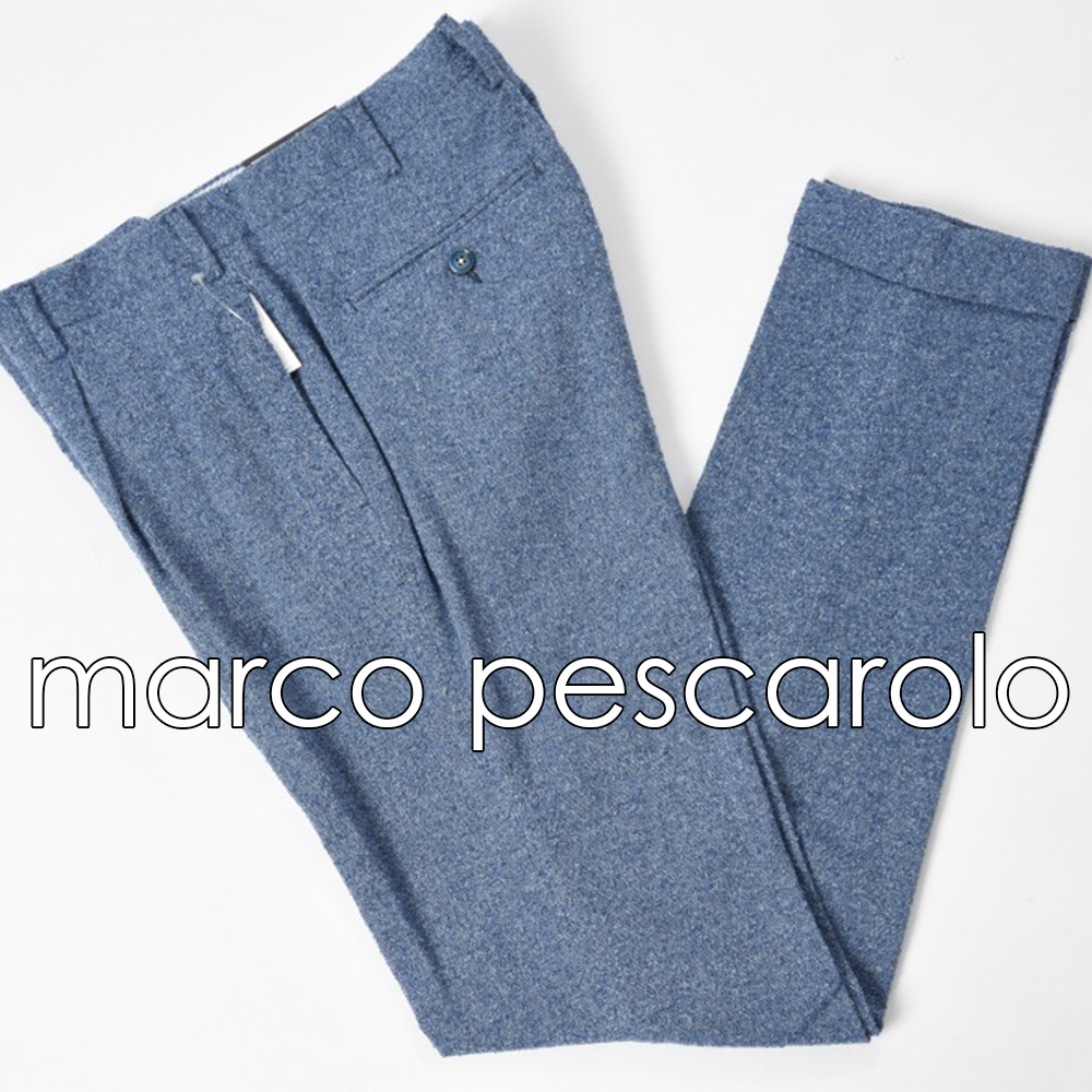 新品 2.7万 marcopescarolo 【50】コットンパンツ スラックス/シャンブレー ストレッチ 春夏 イタリア製 マルコペスカローロ 259513