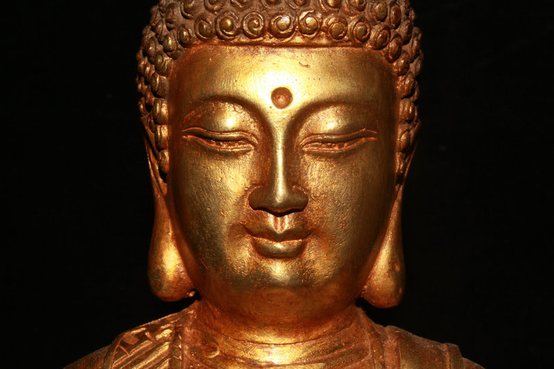 希少唐物 貴重 銅製金鍍 大日如来像 仏像 密宗密教 仏像102460 貴重