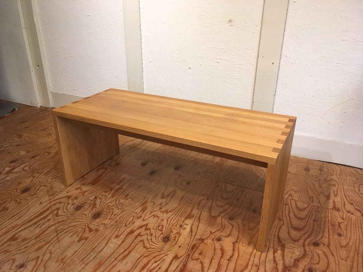 無印良品 ベンチ オーク無垢材 センターテーブルとしても使え 無印良品 ベンチ オーク無垢材 センターテーブルとしても使え
