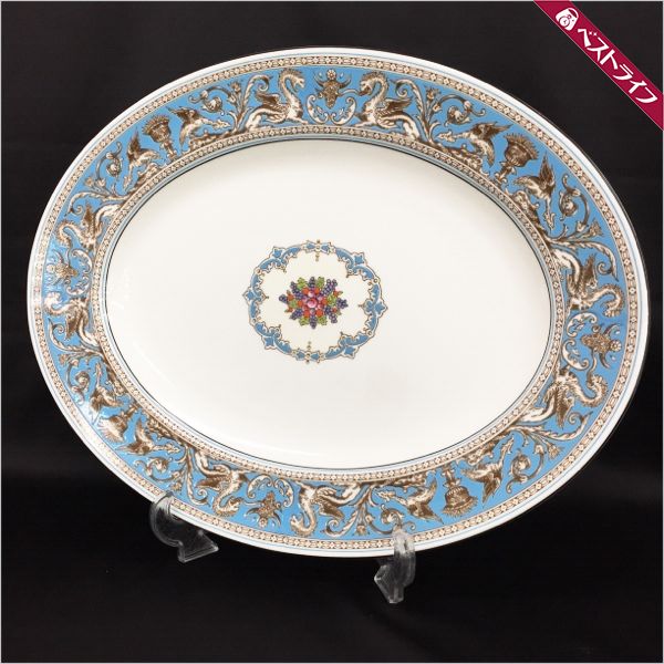 1円 本物 ウェッジ ウッド フロレンティーン オーバルプレート【024