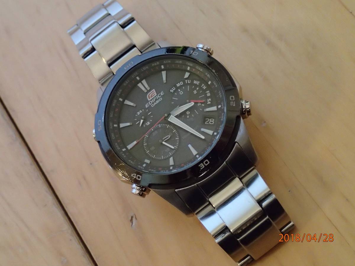 エディフィス CASIO EDIFICE EQW-560 カシオ 電波ソーラー 稼働品 箱 