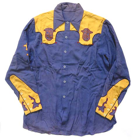 50s ヴィンテージ ロカビリー シャツ オープンカラーシャツ 希少 50s