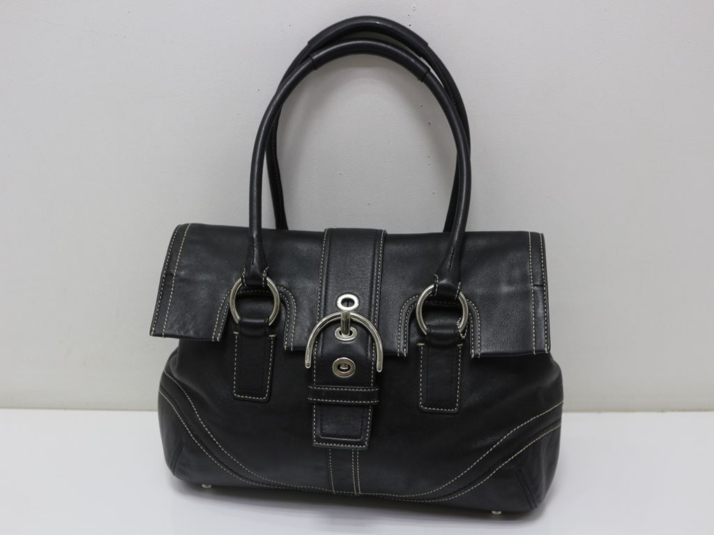 【お買い得，HOT】 正規良品 コーチ ハンドバッグ ショルダーバッグ 本革/レザー 黒 キーホルダー付き レディース鞄 エ302(ハンドバッグ)｜売買されたオークション情報、yahooの商品情報をアーカイブ公開 - オー かばん、バッグ