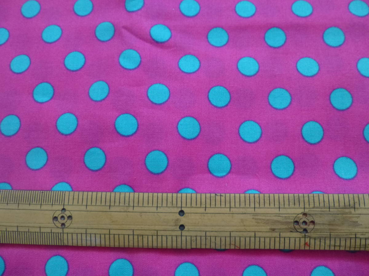 水玉　ドット　コットン生地　110巾×1ｍ　①　LECIEN_1