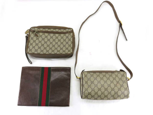 オールドグッチ シェリーライン セカンドバッグ GUCCI グッチ GG柄