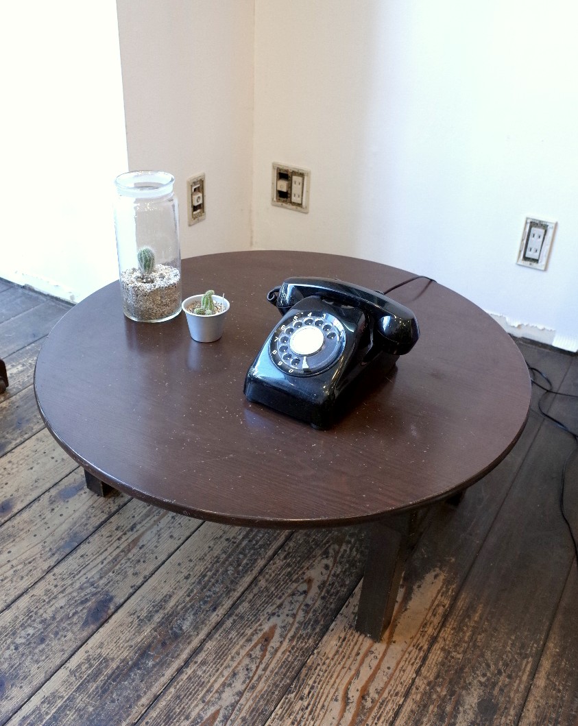 アンティーク木製 ○古道具 木製 丸ちゃぶ台 大きめ 丸テーブル