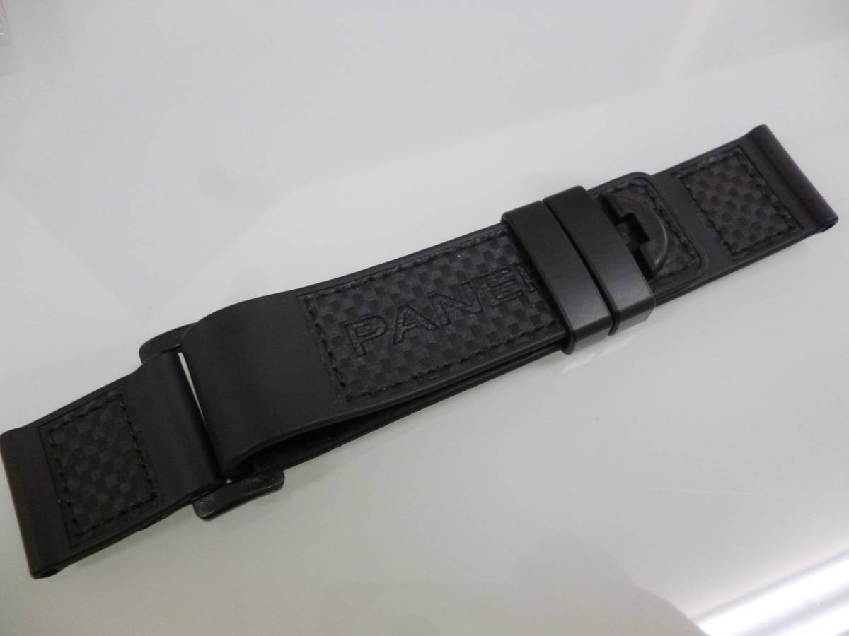 □□パネライ純正【PANERAI】カーボン調ラバー ストラップ新品購入品