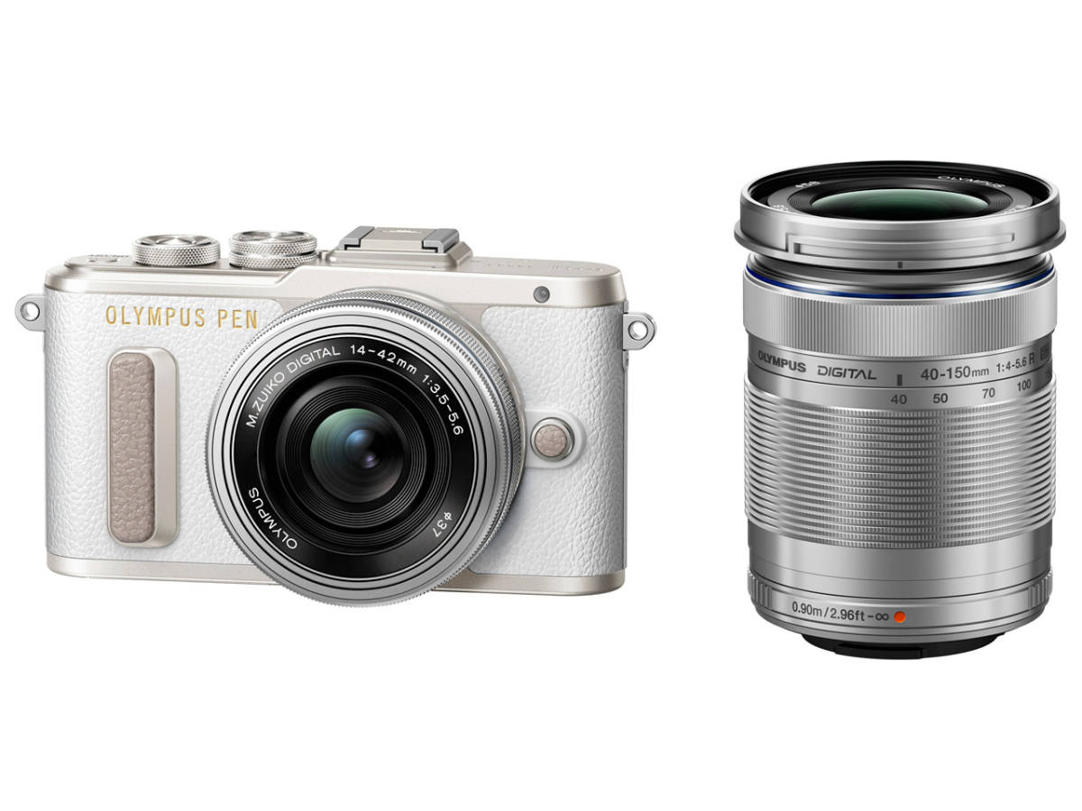 OLYMPUS PEN E-PL8 EZダブルズームキット　ホワイト　程度上#2　送料無料
