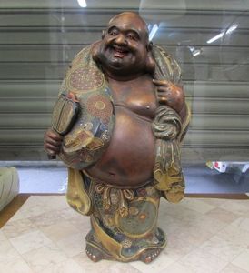 送料無料　時代物　極上布袋様　秀逸作　縁起物 布袋様 置物のYahoo!オークション(旧ヤフオク!)の相場・価格を見る