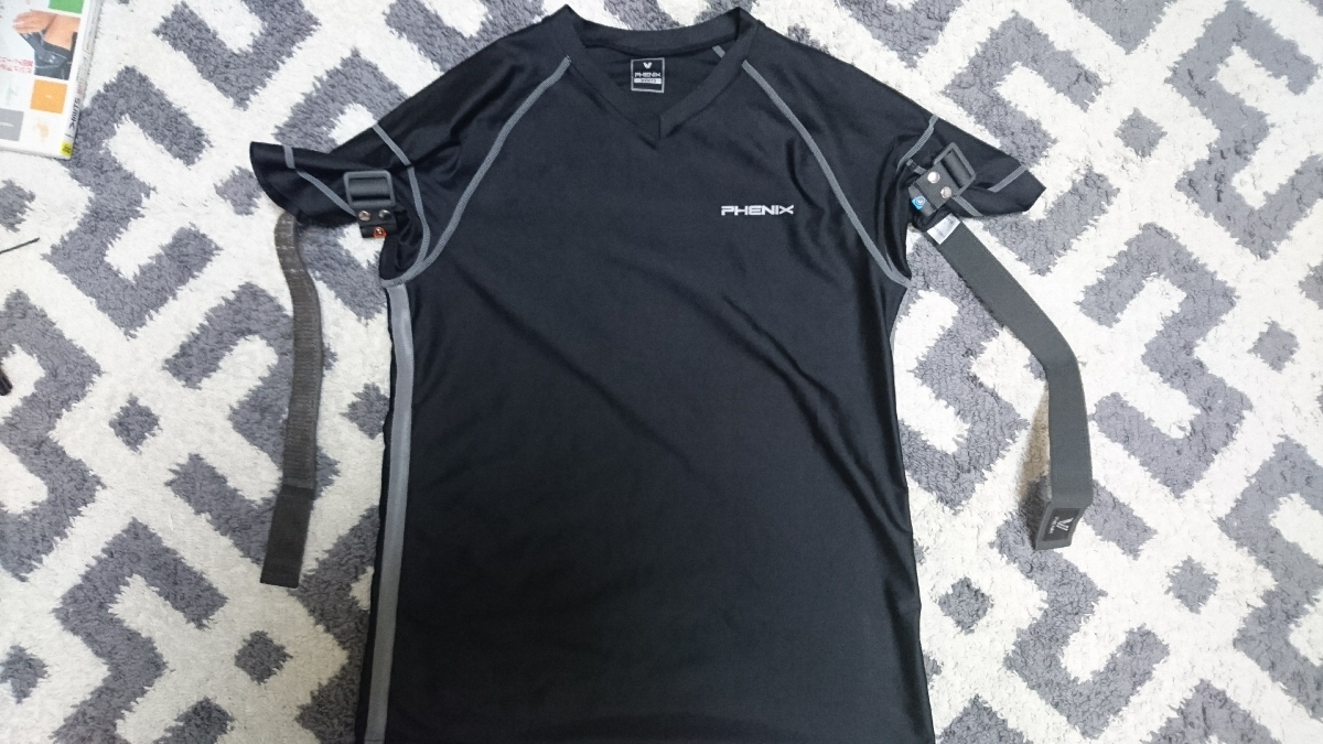 KAATSU ティシャツ 加圧 トレーニング 専用 スポーツウェア 試着のみ 美品 DVD セット サイズL フェニックス製品 筋トレ 自宅