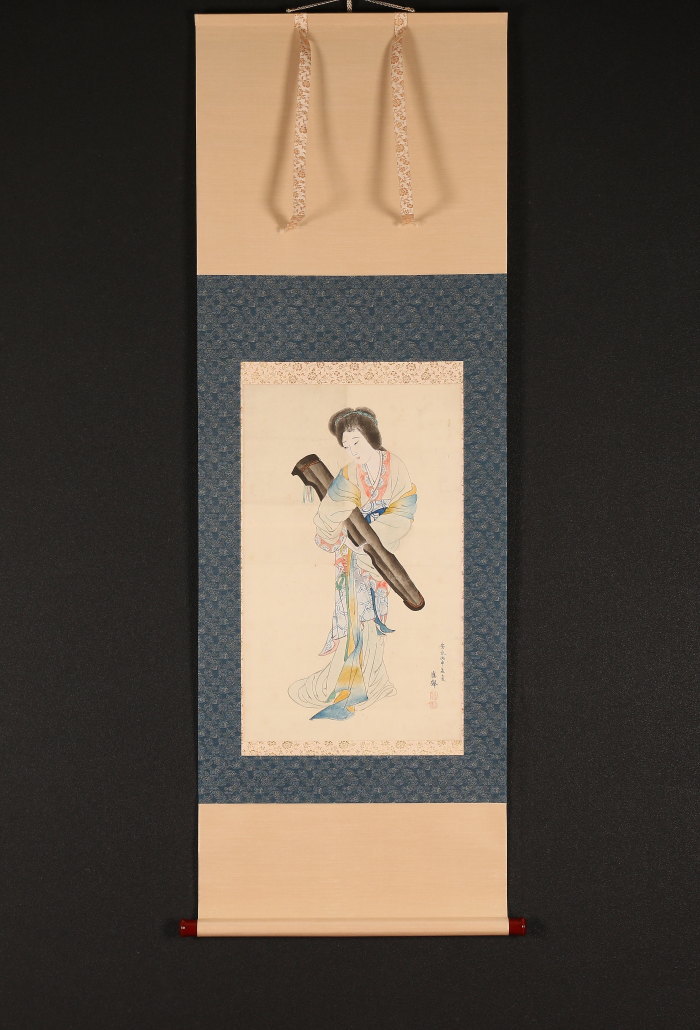 ☆古寶堂☆蒐集KHD534『于非闇・花鳥・中堂・蓮の花図』・中国近代山水