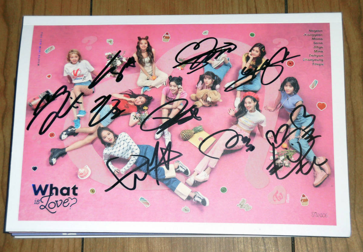 TWICE サイン wats is love TWICE◇韓国5thミニアルバム「What is Love?」CD(Aバージョン)◇直筆