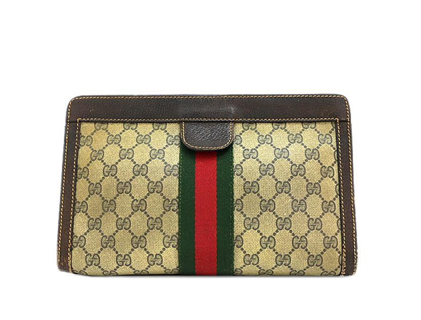 ☆格安・ヴィンテージ☆ GUCCI/グッチ シェリーラインGG柄クラッチ