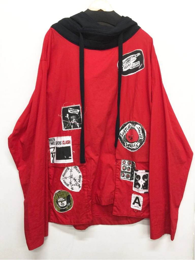 【AMBUSH】 アンブッシュ HOODED PULLOVER フーデッドプルオーバーパーカー サイズ2 型番AMBLS-101 赤 05