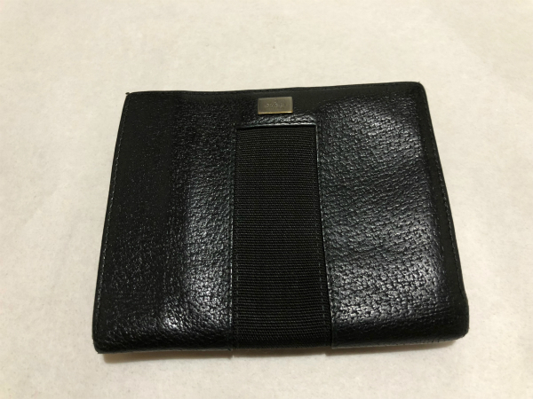 GUCCI グッチ ショルダーバッグ GG柄 キャンバス レザー 黒系
