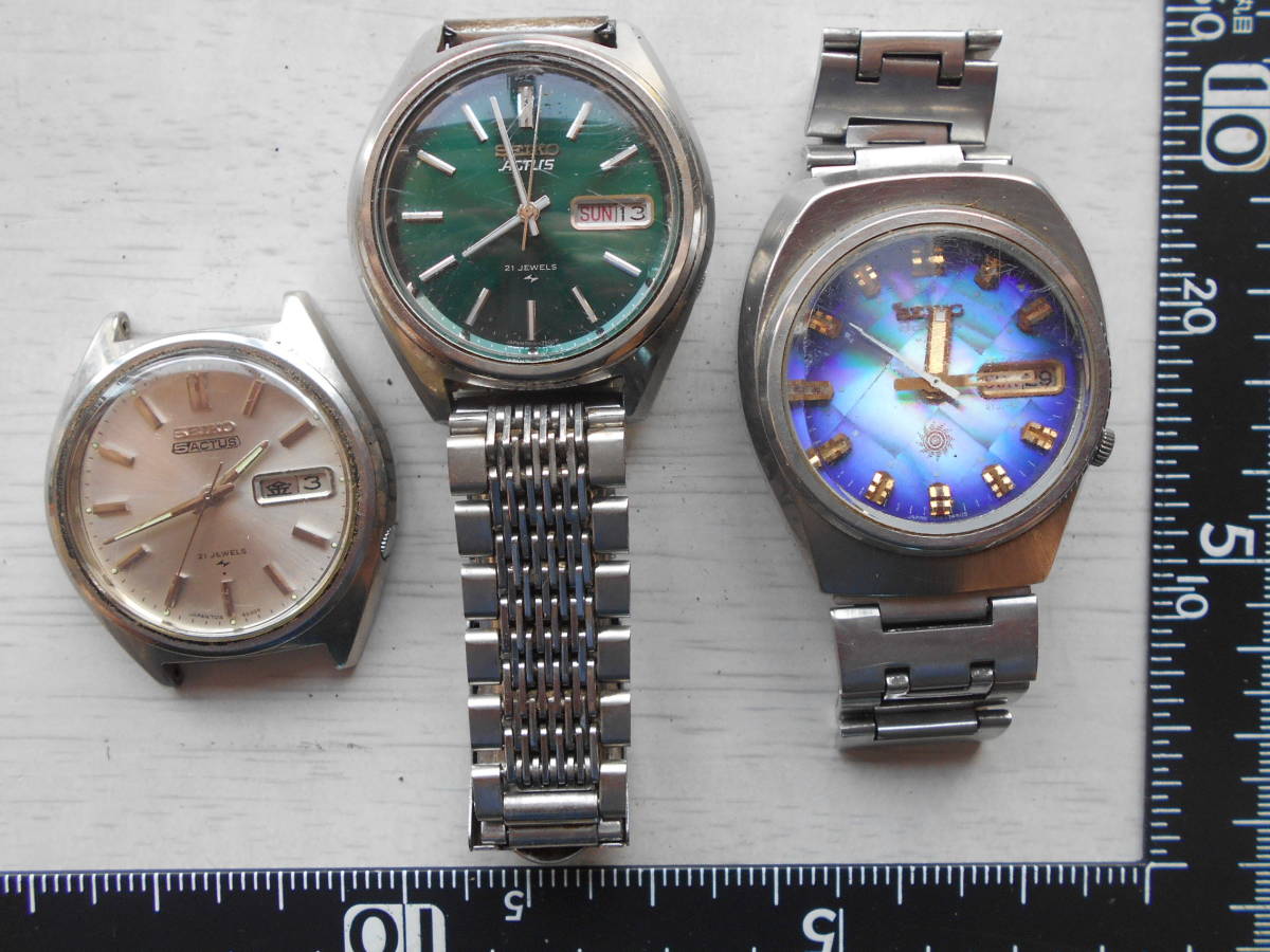 4.古いセイコー自動巻き時計ジャンク使用品3本 SEIKO 腕時計 セイコー 