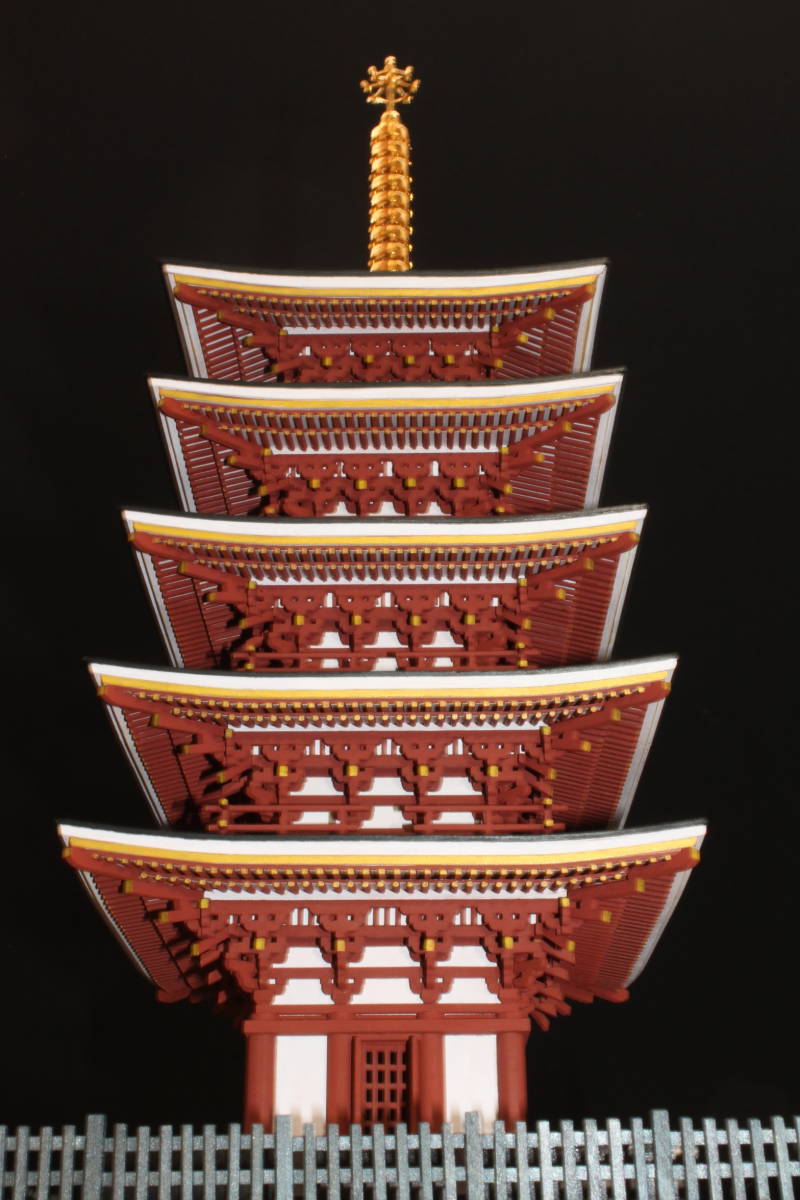 ☆全面彩色 1/36 国宝 女人高野室生寺 五重塔 完成品 小林工芸キット