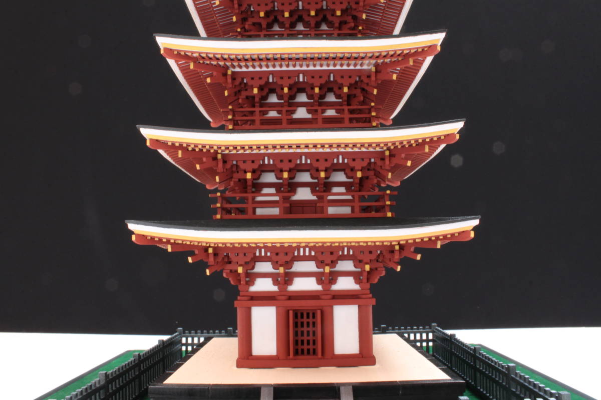 ☆全面彩色 1/36 国宝 女人高野室生寺 五重塔 完成品 小林工芸キット