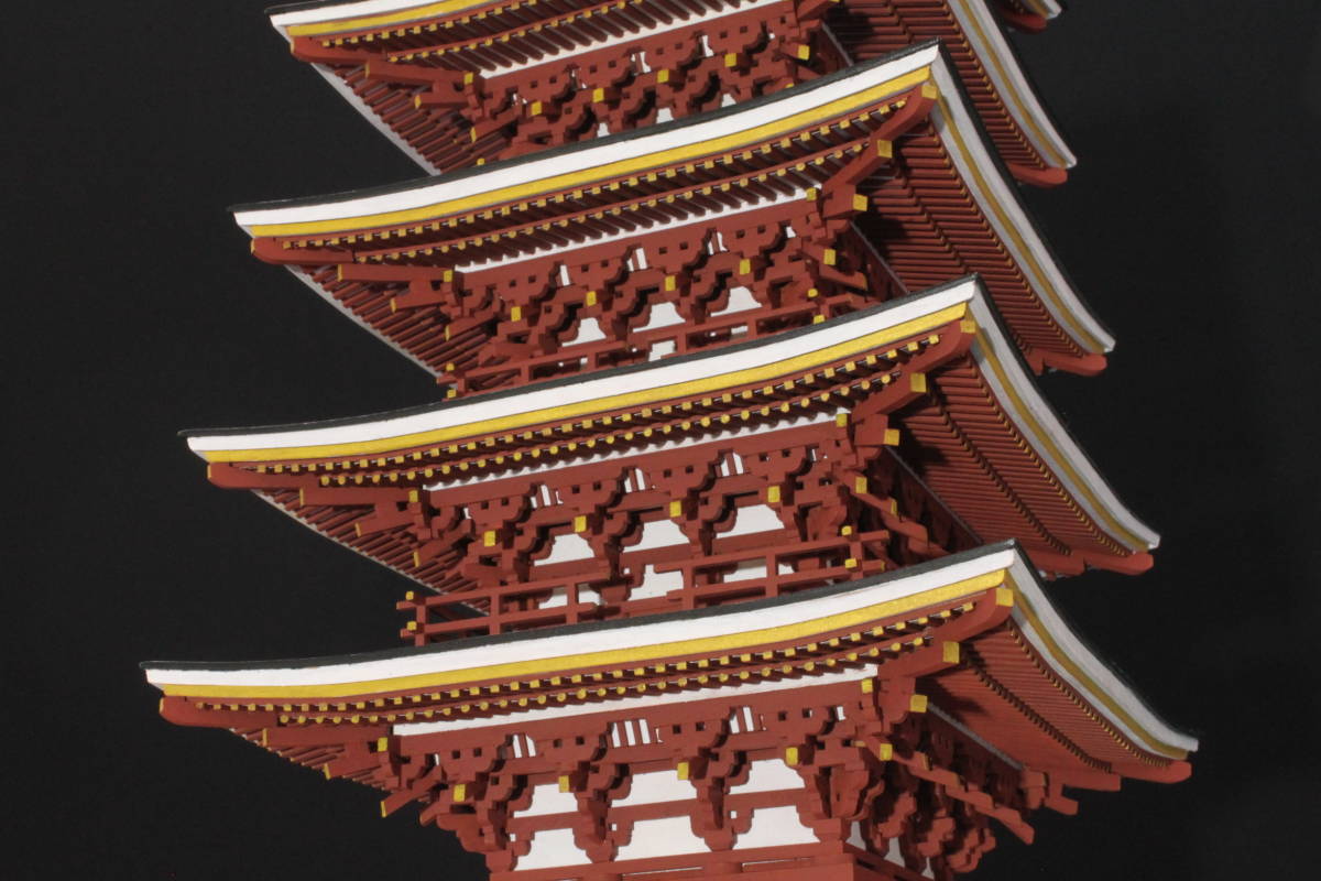 ☆全面彩色 1/36 国宝 女人高野室生寺 五重塔 完成品 小林工芸キット