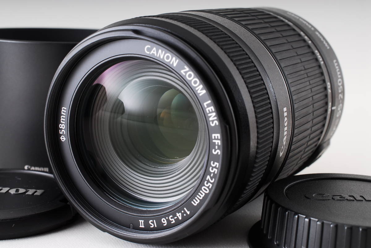 ☆極上品☆Canon キヤノン EF-S 55-250mm F4-5.6 IS II 望遠 手ブレ