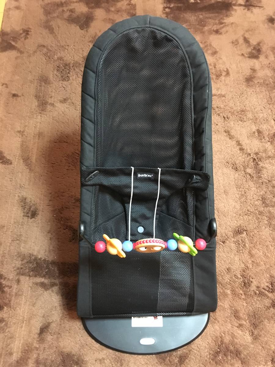 美品　ベビービョルン BABYBJORN バウンサー メッシュ 黒　トイフラワーセット