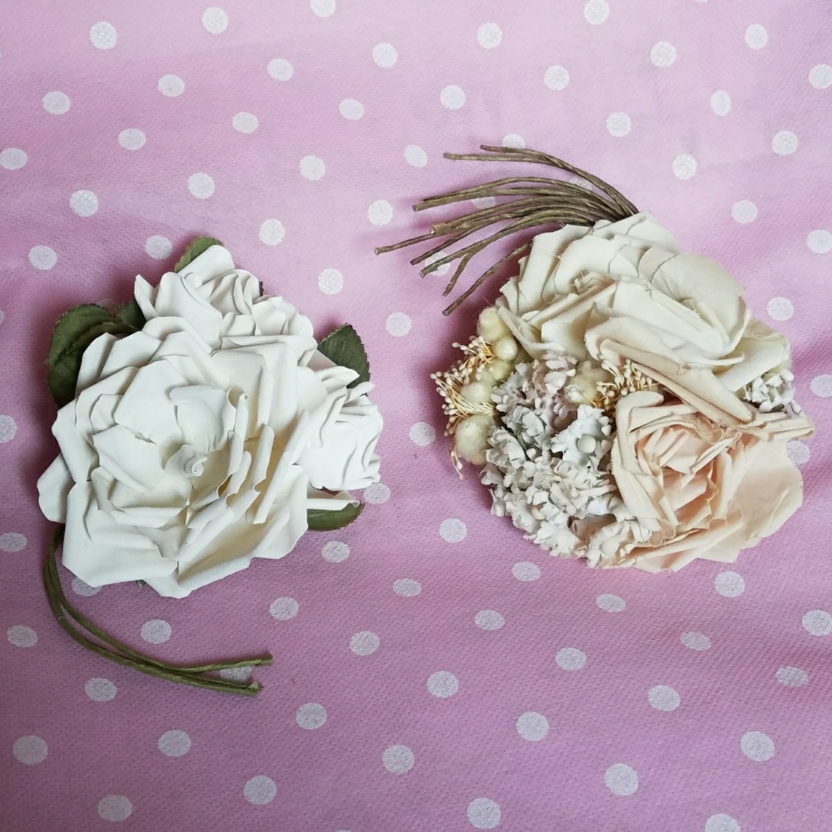 1円～美品ピンクハウス・インゲボルグ花コサージュセット ブローチ
