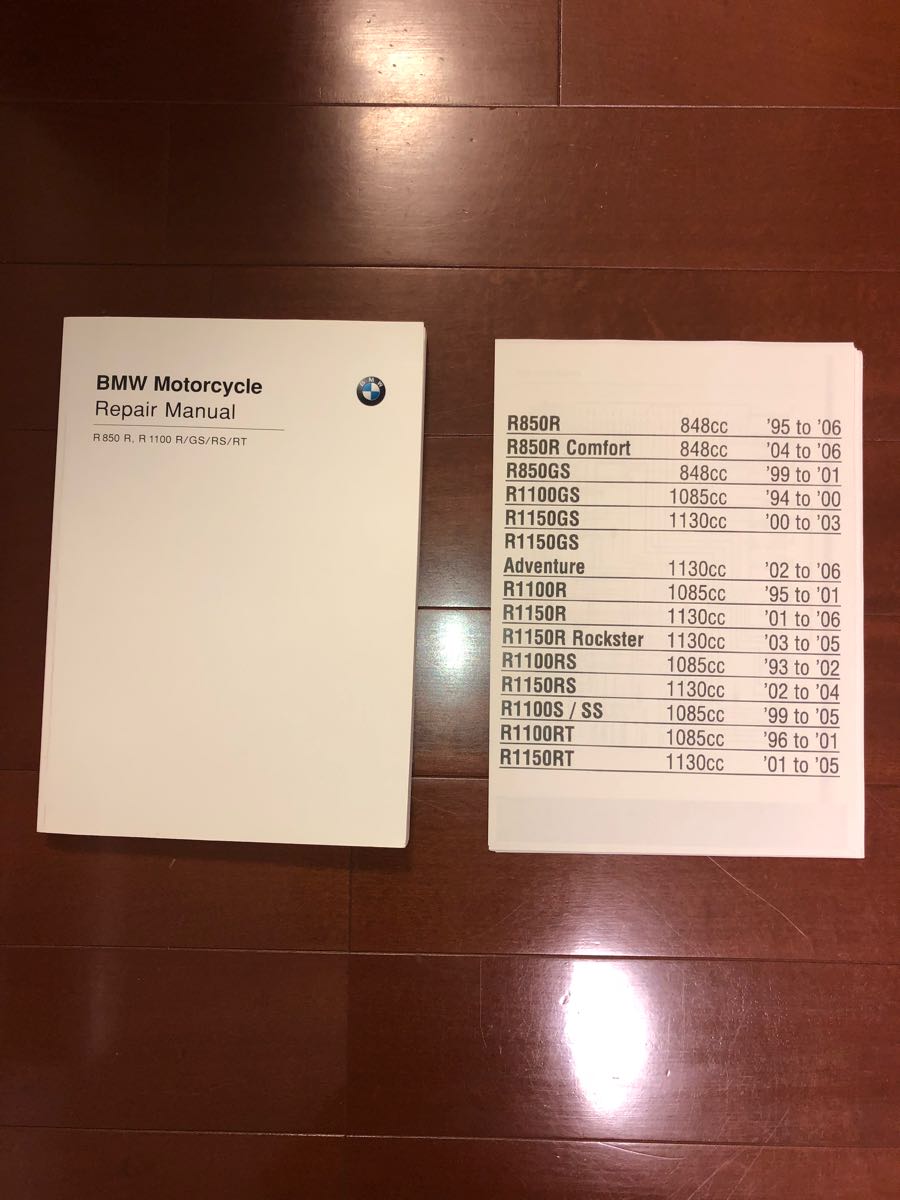 良品☆送料込み BMW R1100R/GS/RS/RT 850R 正規日本語サービス