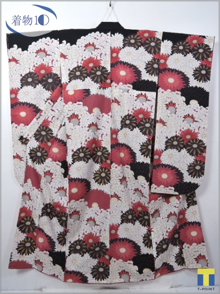  着物10 1円 逸品 化繊 振袖 ふりふ 菊の宴 袷 身丈169cm 裄68cm 同梱可(振袖)｜売買されたオークション情報、yahooの商品情報をアーカイブ公開 - オークファン 振袖