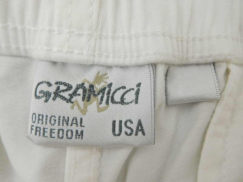 新品 GRAMICCI グラミチ NN-SHORTS 製品染め ストレッチ ベルト付き クライミング ショートパンツ ショーツ 白 M / n614-9