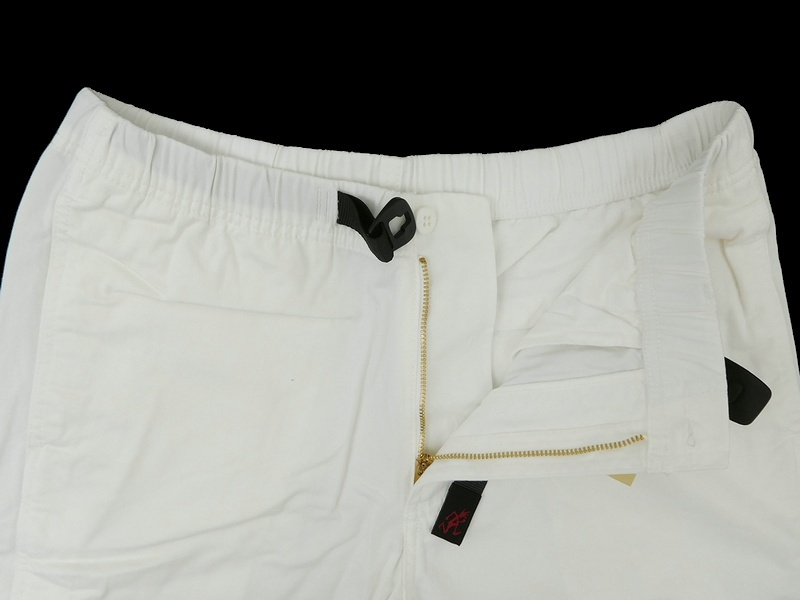 新品 GRAMICCI グラミチ NN-SHORTS 製品染め ストレッチ ベルト付き クライミング ショートパンツ ショーツ 白 M / n614-9