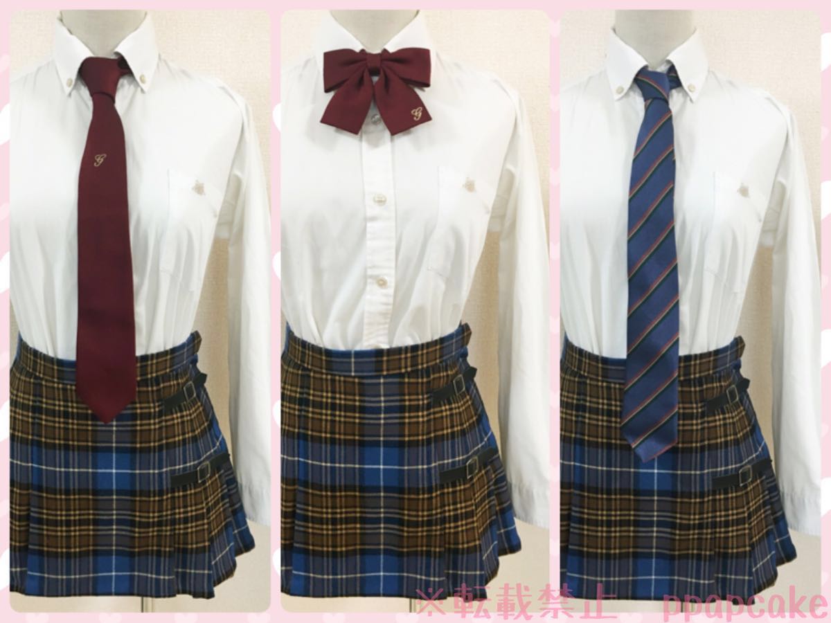 岡山県 私立岡山学芸館高校の女子制服 冬中間夏服10点セット キャメル色のブレザーに水色チェックのスカート 学生服 売買されたオークション情報 Yahooの商品情報をアーカイブ公開 オークファン Aucfan Com