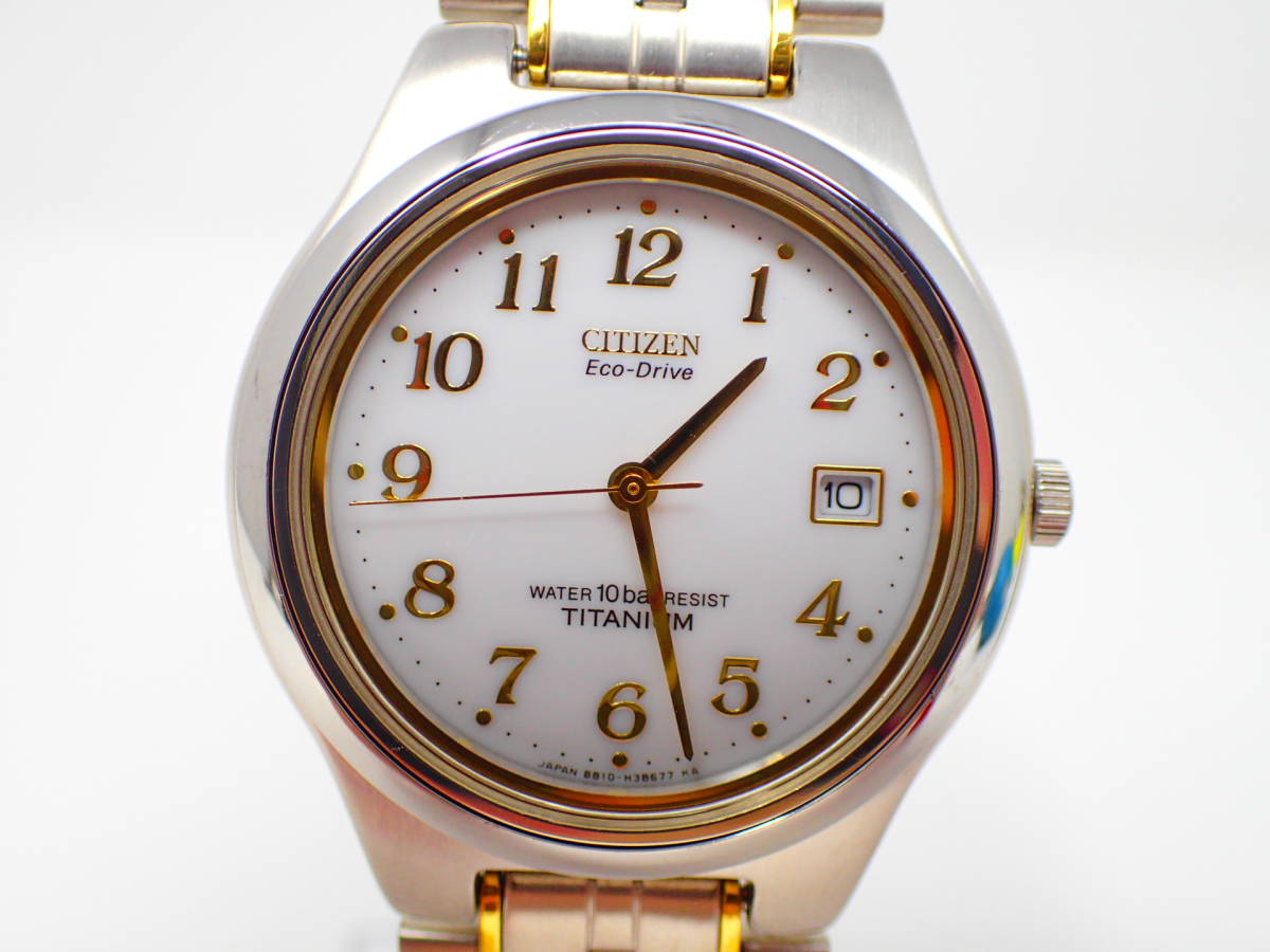定番から海外のセール ○CITIZEN Eco-Drive B810 チタン製 腕時計 美品 