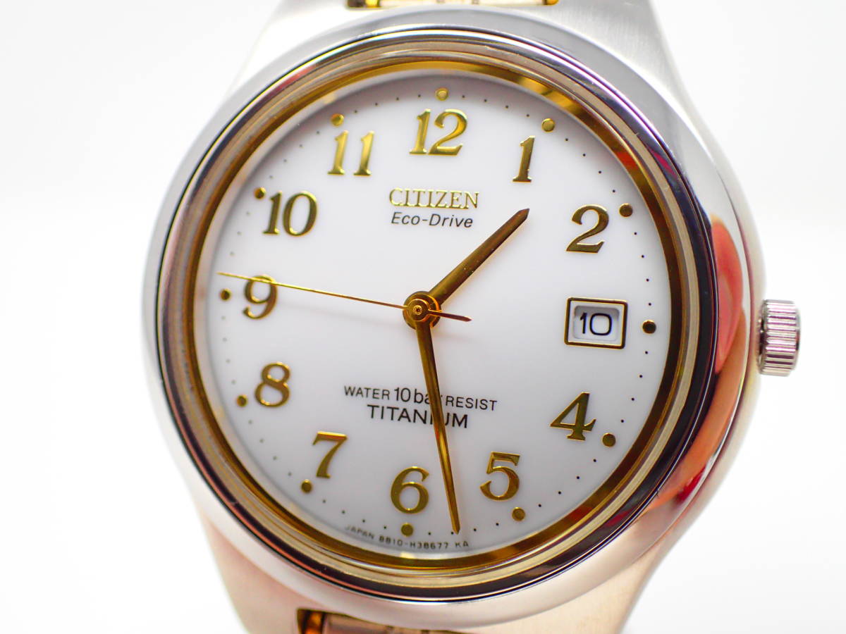 定番から海外のセール ○CITIZEN Eco-Drive B810 チタン製 腕時計 美品 