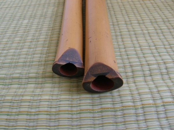 精莗在銘銀三線尺八2点味ある一品共箱全長