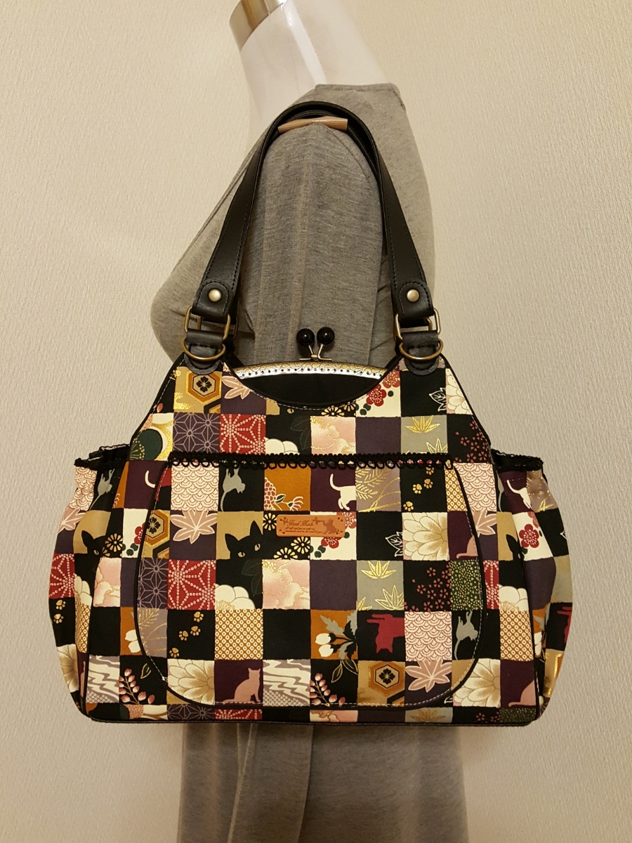 バッグ 【maginko様】縦型がま口ショルダー リュック ハンドメイド