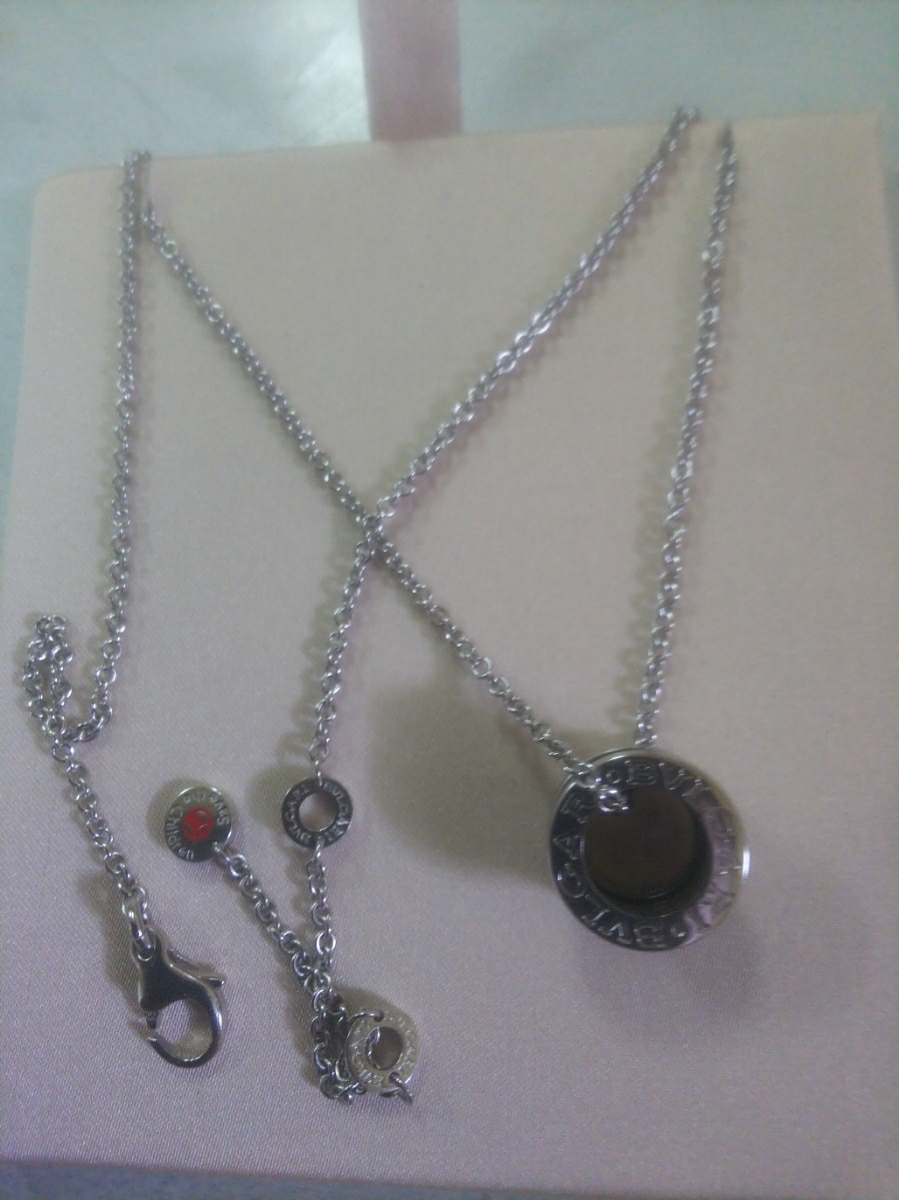 美品〔BVLGARI〕ビーゼロワン　ネックレス　セーブザチルドレン　シルバーブラックセラミック　