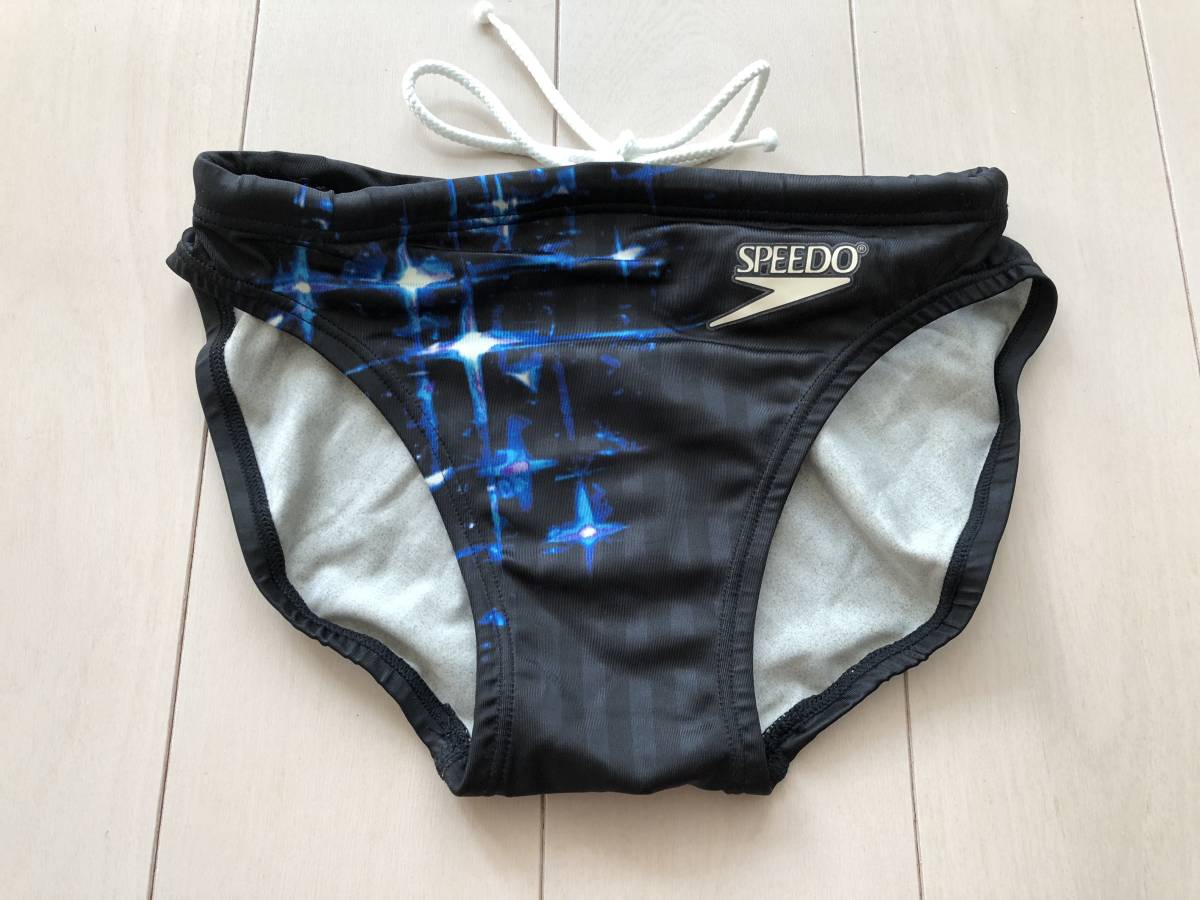 【新品】speedo 縦縞撥水aquablade ブラック競パン Mサイズ ダイナカット