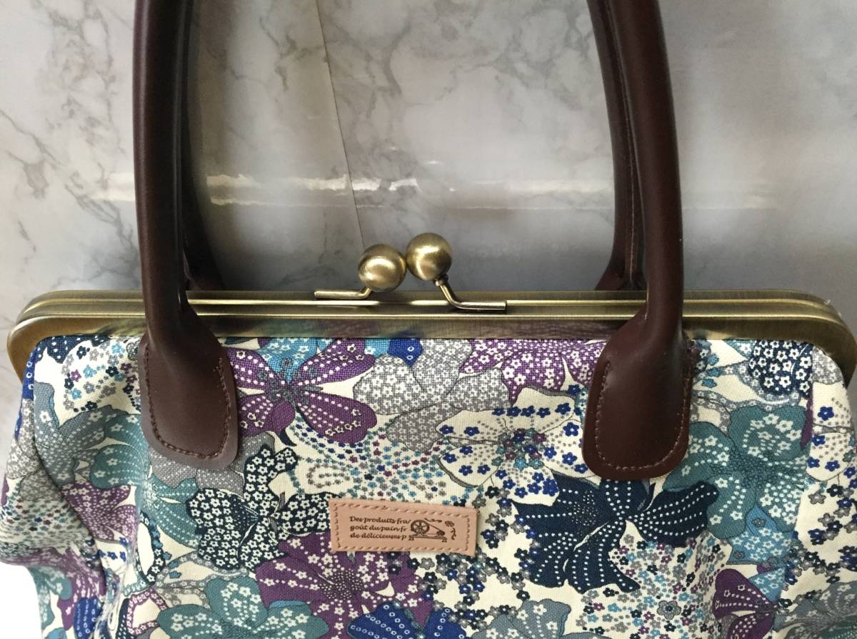 手作りキット ハンドメイド*リバティ*シンプル*がま口バッグ 手作りキット ハンドメイド*リバティ*シンプル*がま口バッグ