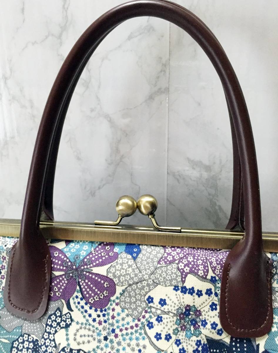 手作りキット ハンドメイド*リバティ*シンプル*がま口バッグ 手作りキット ハンドメイド*リバティ*シンプル*がま口バッグ
