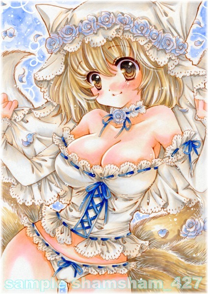 同人イラスト3枚セット◇東方Project 八雲藍◇A4